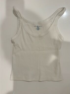 Brandy Melville White Cropped Tank Top